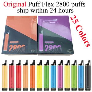 Puff Flex Do jednorazowego użytku Vape z baterią ml ml kasety Puffs Parki Pary E urządzenie papierosowe Szybka wysyłka