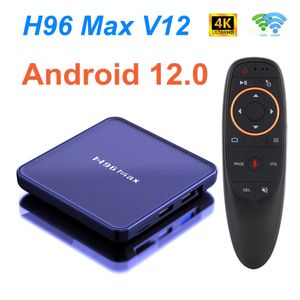 Android 12 TV Box H96 Max V12 4GB 32GB 64GB 4K HD 2.4G 5G WIFI BT4.0 HDR USB 3.0 3D H.265 Mottagarmedia Player Global