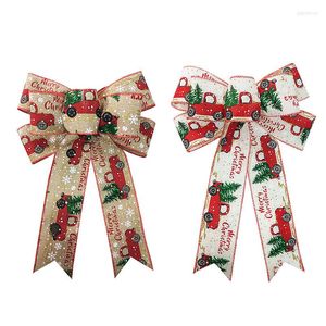 Decorações de Natal Diy Tree Decoration Ribbon Bow Ano da véspera de ornamento presente artesanal