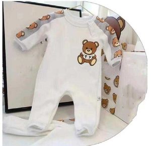 Rompers Baby Boys Girl Långärmad spädbarnskläder Jumpsuit Letter Mönster Print Småbarn Onesies outfit kläder barn