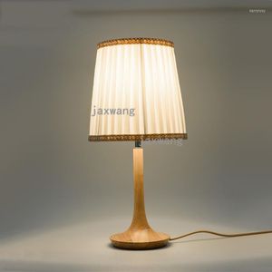 Table Lamps Modern Led Lamp Dining Room Bedroom Bedside Flexo Wooden Desk Wood Living Decorative Tafellamp Lampara De Mesa