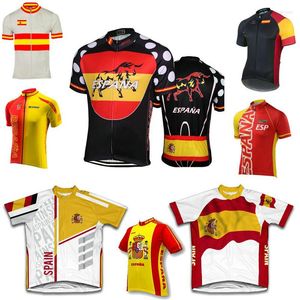 Gacche da corsa Espana Team Cycling Bike Uniform Jersey Summer Dry Men MTB Shirts Maillot Ropa Ciclismo Maglie atletiche