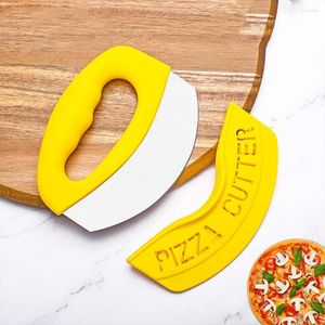 Backwerkzeuge Tragbarer Pizzaschneider Lebensmittelzerkleinerer Superscharfer Edelstahl mit Schutzhülle Multifunktionsmesser-Kit