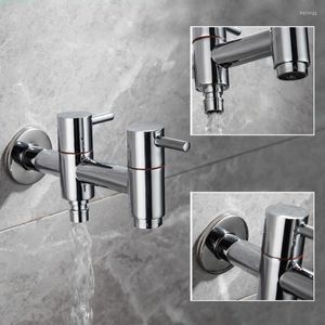 Bathroom Sink Faucets Wall Mount Bibcock Garden Faucet Brass Single Cold Water Machine Mop Pool Outdoor Tap