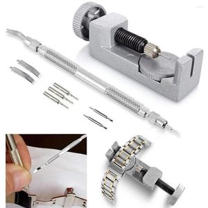 Watch Repair Kits 9pc Metal Adjustable Band Strap Bracelet Link Pin Remover Tool Kit For Watches Two Heads Raw Ear Fork