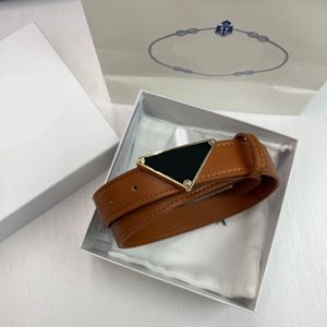 Designer Belts For Man Luxury Letter P PU 3.0cm Geometric Inverted Triangle Metal Pin Buckle Belt Versatile In All Season With box