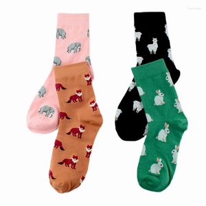 Calzini da donna Primavera Autunno Prodotto Casual Stile coreano Animale Cartone animato Elefante Pecora Cotone Marea Calzini femminili corti