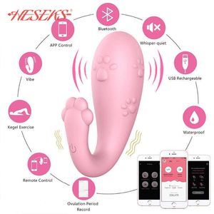 Красотные предметы Smart App Bluetooth Vibrator Sexy Toy для женщины пульт дистанционного управления Little Monster Clitoris G-Spot стимулятор влагалища массажер