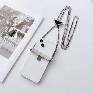 Supporto universale per clip per telefono Luxury Silver Hear Tracolla a catena con tracolla a sfera in metallo per accessorio per cover della custodia del telefono