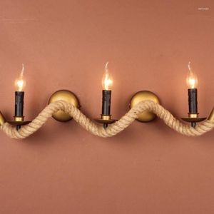Wandleuchte American Creative Retro Bar Lichter Bett Korridor 3 Kerze Loft Restaurant
