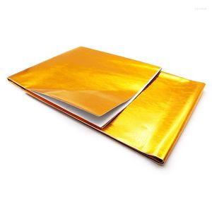 Interior Accessories 50x50cm 100x100cm Self Adhesive Reflective Gold High Temperature Exhaust Heat Shield Wrap Tape Insulation Stickers Car