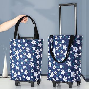 Alışveriş Çantaları Katlanır Alışveriş Çantası Kadın Çekme Sepeti Organizatör için Taşınabilir Sebze Sebze Satın Alma Tramvay Çantalar Alışveriş