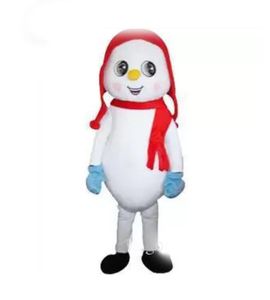 Fabrika Satış Snowman Maskot Kostüm Partisi Elbise Epe Snowman Yetişkin Boyut