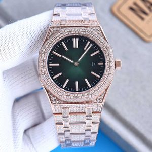 Wristwatches Wristwatches Wristwatch Handmade Of Diamonds Watch Mens Automatic Mechanical Watch 41mm With Diamond-studded Steel Sapphire Busins Wristwat