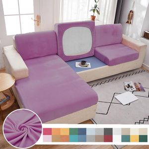 Chair Covers Velvet Sofa Cushion Cover Anti-dirty Elastic Seat Slipcover Pets Kids Furniture Protector Couch For Living Room