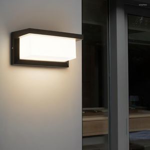 Wodoodporna lampa nowoczesna Ściana LED światła aluminiowa ganek ogrodowy Patio Poza drzwiami przednie oświetlenie wewnętrzne na zewnątrz