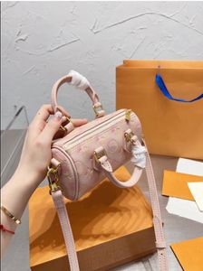 Designer-Taschen, Sommer-Stardust-Serie, Nano-Speedy-Handtasche, Damen-Luxus-Leder-Kuriertaschen, Mini-Schulter-Einkaufstasche, Rosa