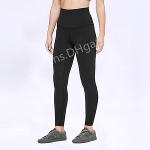 Fahion Designer Solid Color Women Yoga Pants High Waist Sports Gym Wear Leggings Elastic Fitness Lady Overall Full Tights Workout S1102