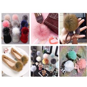 Altri accessori moda 24 pz 8/10 cm falso palla di pelo cappello palla di pelliccia pompon finta pelliccia di volpe anello portachiavi scarpe palla pom fai da te accessori di abbigliamento fatti a mano T221025