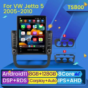 VW Sagitar Jetta için Araba DVD Akıllı Sistem Video Oynatısı 5 2005 2006-2010 GPS Navigasyon Carplay Android Auto Audio Bt