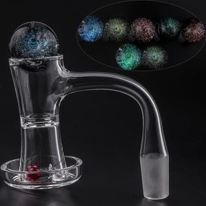 Full Weld Hourglass Smoking Terp Slurper Quartz Banger With Glass Marble Ruby Pearls Beveled Edge Fully Welded Slurpers Nails For Glass Water Bongs Pipes Dab Rigs