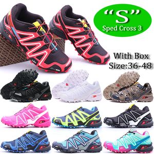 Hotsale Speedcross 3 4 CS Trail Running Shoes Orange Red Speed Cross Mens Womens Trainers Outdoor Hiking Sports Sneakers Speed Trainer With Box