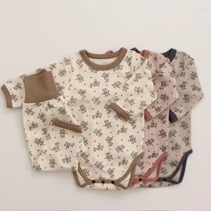 Overalls Mädchen Outfits Strampler Kleidung Stirnband Rüschen Baumwolle Kleinkind Baby Jungen Mädchen Niedlich Geboren Frühling Herbst Boutique Overall