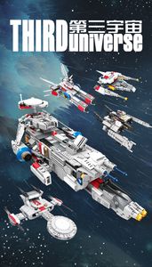 Partihandel Ho Scale Building Kits Brand Kaish Space Wars Lepin Byggnadsblock kostym Barnpussel Spaceship Model Assembly Boys Toys Age 5