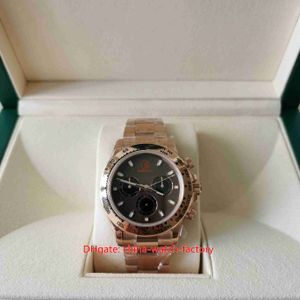 JHF Maker Orologio da uomo 40mm Cosmograph 116505-0013 Quadrante marrone Orologi in oro rosa 18 carati Cronografo Cronometro CAL.4130 Movimento Meccanico Orologi da polso da uomo automatici