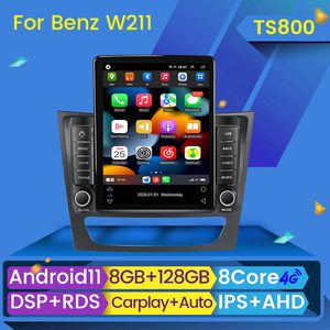 Lecteur multimédia dvd de voiture RDS GPS No 2din Android Auto Radio Autoradio pour Mercedes Benz Classe E W211 W219 E200 E220 E300 Carplay