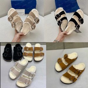 Männer Frauen Australien Designer Ariat Hausschuhe Winter Schnee Hausschuhe Wolle Boston Hausschuhe Kork Sandalen Wildleder Rutschen Pelz Wolle Plüsch Warme Slipper Frauen Schuhe NO420