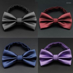 Bow Ties Men's Solid Pre-tied For Wedding Party Prom Male Shirt Dress Bowties