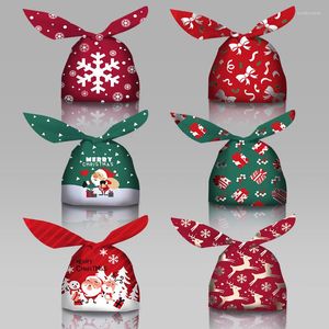 Dekoracje świąteczne 5/10 PCS Ostatni rok 2023 Candy Gift Bag Xmas Packing Plastic for Home Navidad 2022