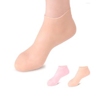 Calzini sportivi 2 pezzi in silicone per la cura dei piedi Gel idratante Tallone Protezioni per la pelle del piede sottile Strumento incrinato