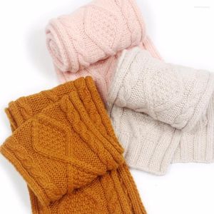 Scarves Vintage Pattern Hand-woven White Cashmere Wool Around The Baby Scarf Children Long Collar