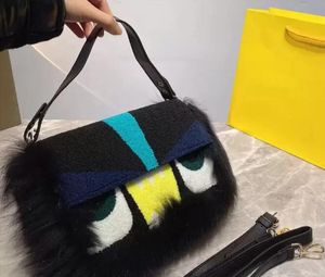 Sacs à bandoulières de luxe Designers Italie Brand Classic Little Monster Fox Fur Fur Messenger Hands Sacs Fashion Taille