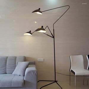 Stehlampen Nordic Design Schwarz Stativlampe für Wohnzimmer Verstellbare Standing Loft Industrieleuchten Schlafzimmer Dekor