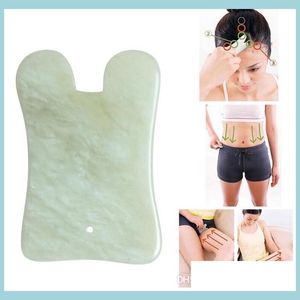 Pietre da massaggio Rocce Pietra di giada naturale moderna Guasha Gua Sha Board Forma quadrata Mas Mano Masr Rilassamento Assistenza sanitaria Strumento di bellezza Dr Dhwah