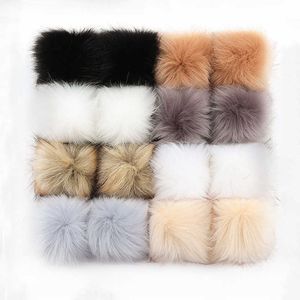 Altri accessori di moda 16PCs 8cm Pelliccia Pompon Falso Palla di pelo con elastico Bottone a pressione Scarpe Cappelli Borse Fluffy Pom Artigianato fai da te Accessori T221020