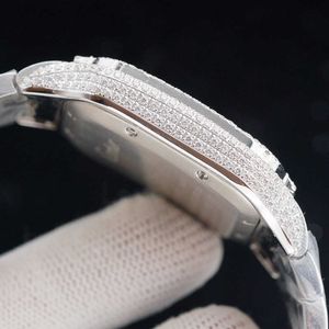 Armbanduhren Diamanten Herrenuhr Automatische mechanische Uhr 40 mm mit diamantbesetztem Stahlarmband VVS1 GIA Armbanduhr Fashion Busins ArmbanduhrWD4A