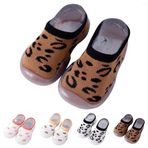 Primeiros caminhantes sapatos bebês filhos crianças meninos meninas meninas fofas estampa de leopardo solo solo de primavera verão infantil piso interno