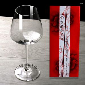 Wine Glasses 1pcs 650ml Lead Free Crystal Red Glass High Foot Burgundy Set Single Gift Box 1