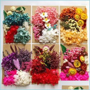 Dekorative Blumen, Kränze, dekorative Blumen, 1 Packung, Natur, getrocknete Blumen, trockene Pflanzen für die Herstellung von Harzformen, echte Anhänger, Schmuck, Craf Dhdch