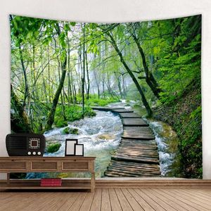 Tapestries Beautiful Natural Landscape Tapestry Wall Hanging Beach Picnic Rug Camping Tent Sleeping Pad Home Decoration Bed Sheet