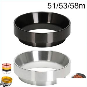 Tampers New Aluminum Dosing Ring 58Mm 5M 51Mm Filter For Brewing Bowl Coffee Powder Basket Spoon Tool Tampers Portafilter Coff Drop Dhkgl