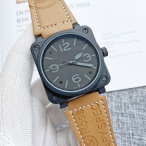2022 orologio meccanico da uomo di lusso in acciaio con cinturino in vetro zaffiro funzione calendario cinturino in pelle di alta qualità