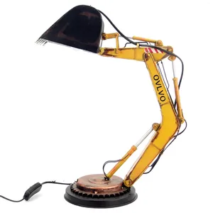 Tischlampen Vintage Industrie Eisen LED Nachttischlampe Nachttisch Schlafzimmer Dekor Schreibtisch Bagger Modell Retro Licht