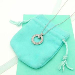 Blue Box Love Heart Necklace For Woman Par Ceramics 45 cm Red Pink Colle CHEAN Fashion Girls Jewel Womens Luxury Designer Pendant Necklace