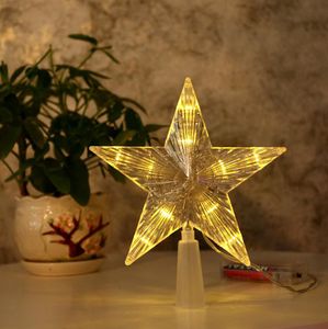 Рождественская елка верхняя звезда светодиодная украшение рождественская подвеска домашнее ночное светильники декор Рождественский подарок Navidad 2023