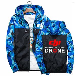 Men's Hoodies 2022Men's DJI Professional Pilot Drone Logo Hoodie Harajuku Streetwear Clothes Unisex Winter Camouflage Coats